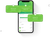 Stocks going up behind a phone